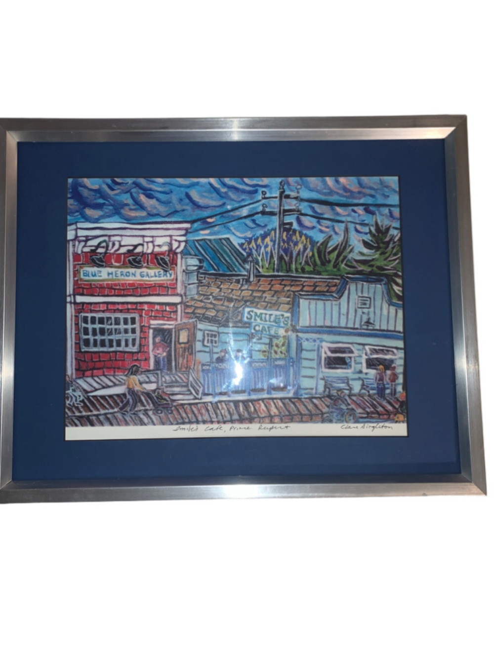 Unbranded Art Print Smile's Cafe Prince Rupert One Size Blue Red